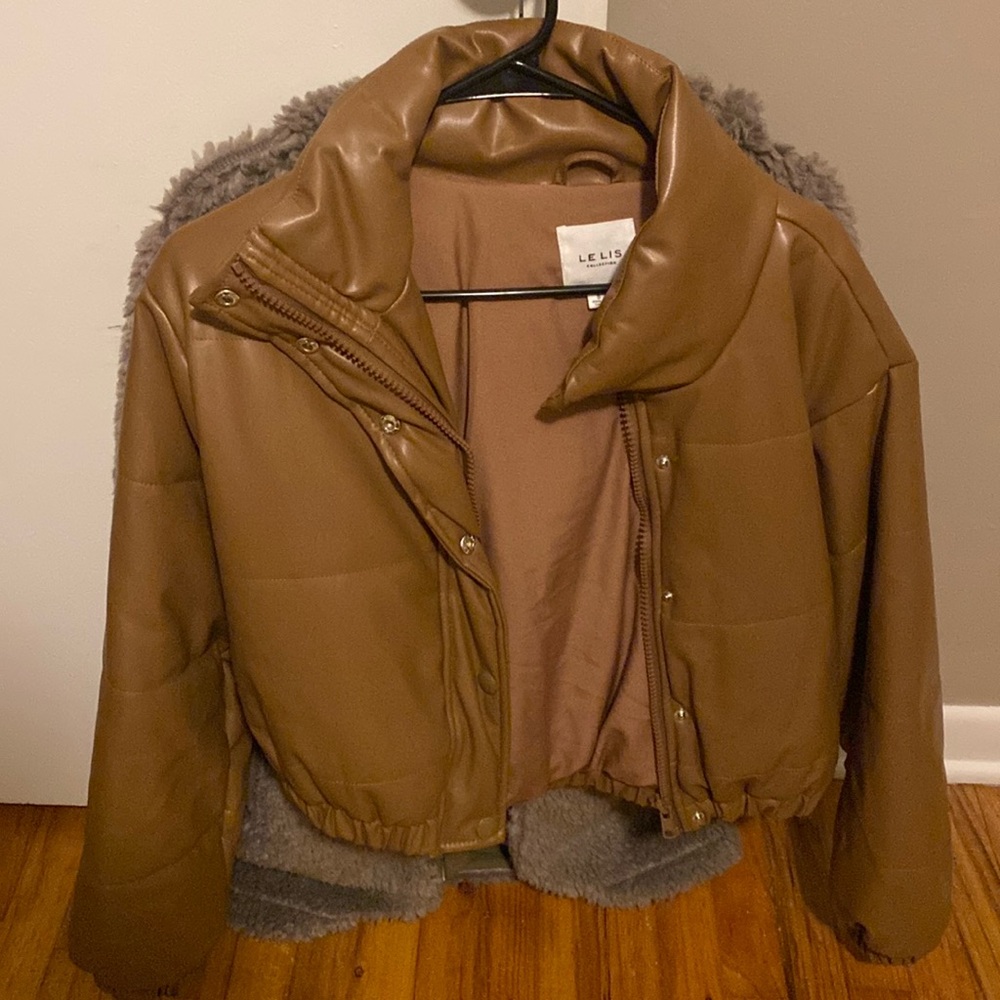 Lelis leather puffer
